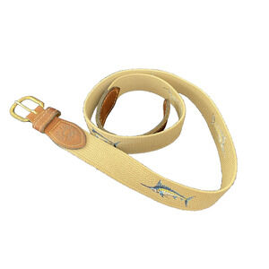 Ocean Rodeo Embroidered SailFish Belt, Size 38
